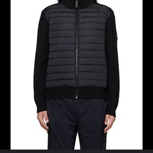 NWT Express Black Puffer Jacket with Knit Sleeves